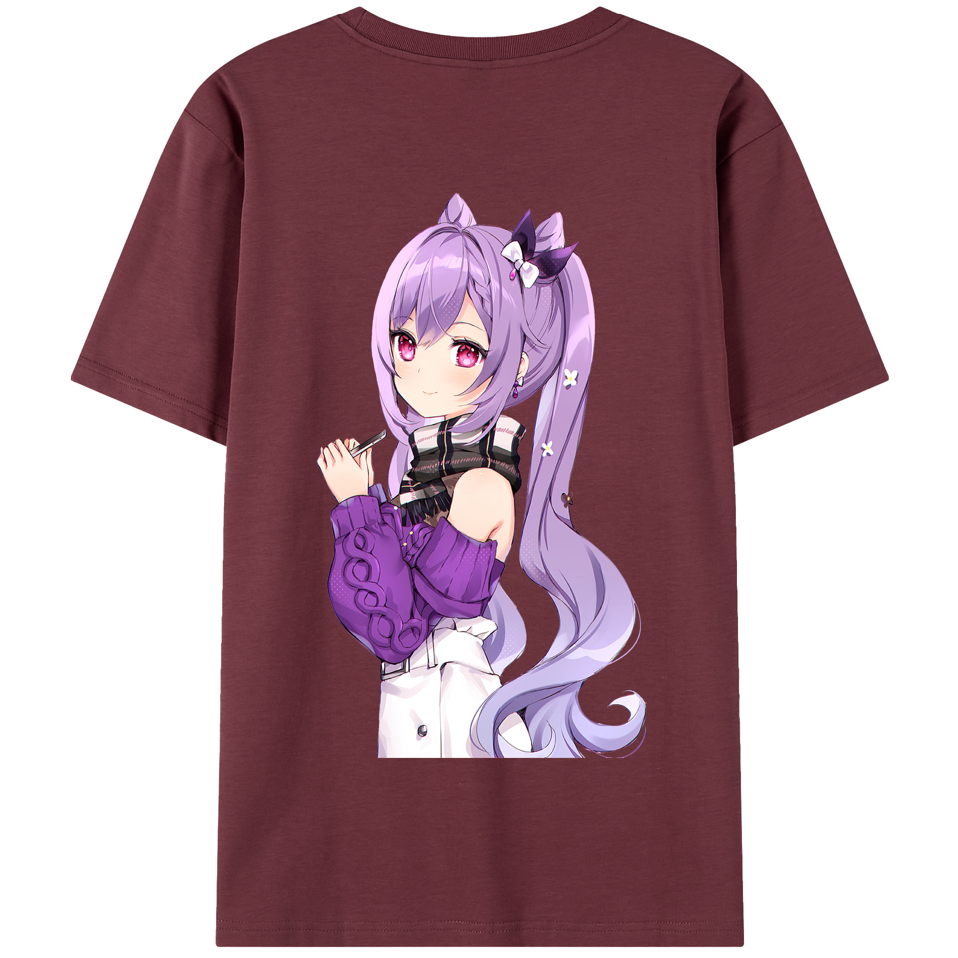 げんし神 刻晴 こくせい genshin Kokusei 綿100％半袖Tシャツ（背面プリント）